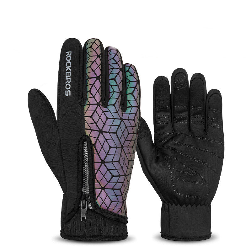 Men's Fashionable Warm Fleece Touch Screen Riding Gloves