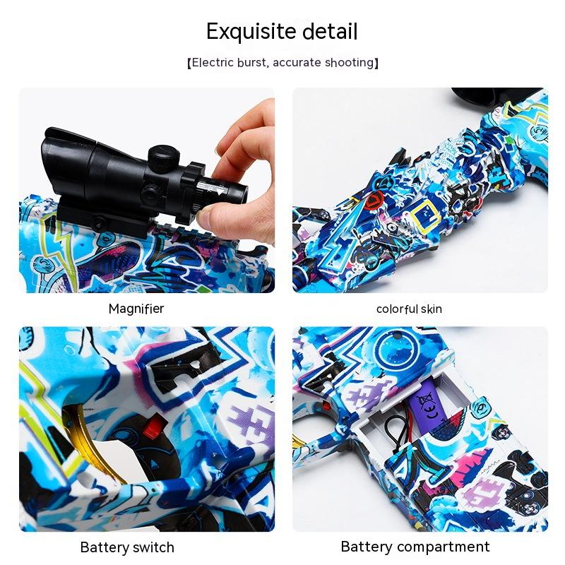 Children's Electric Continuous Hair Soft Bullet Gun Special Crystal Cool Appearance Toy