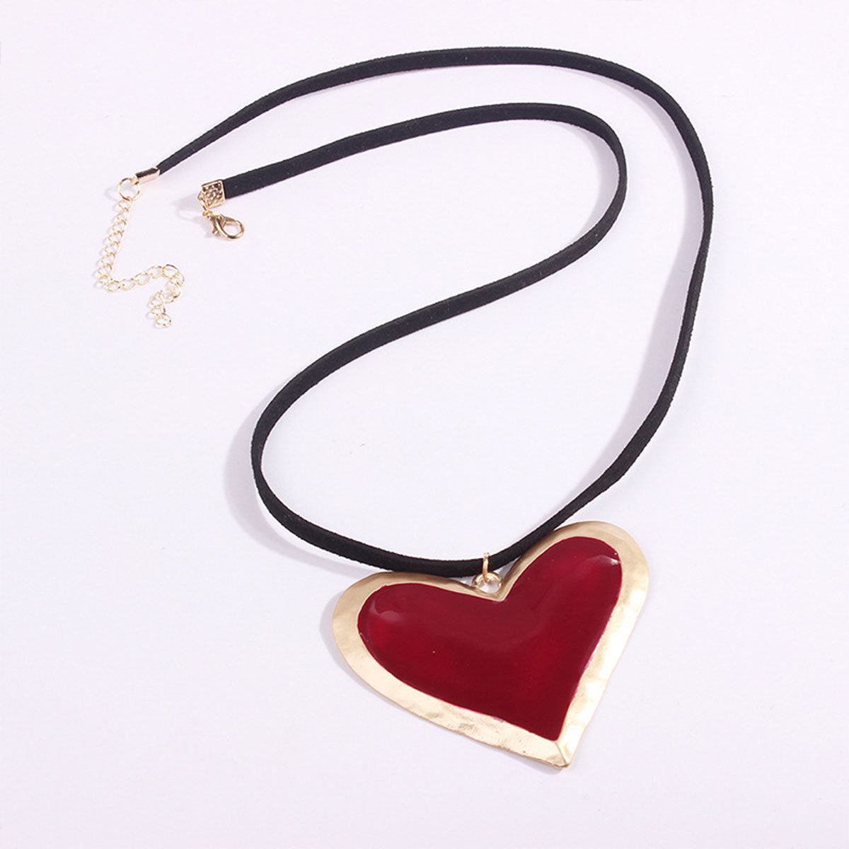Alloy Two-tone Electroplating Peach Heart Necklace Ladies