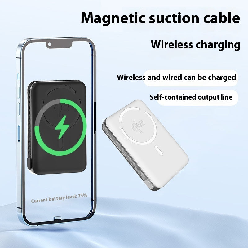 QI2 Magnetic Magsafe Wireless Power Bank Three-in-one Bracket 15W With Cable