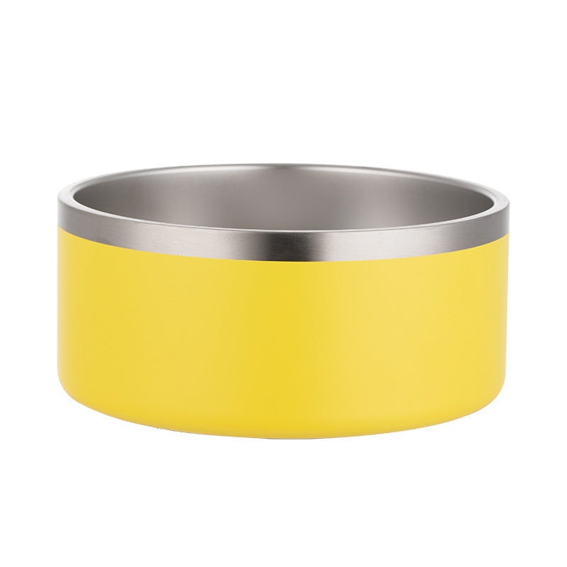 Gamelle pour Chien en Acier Inoxydable 304 Intérieur et Extérieur avec Coussinet en Gel de Silice
