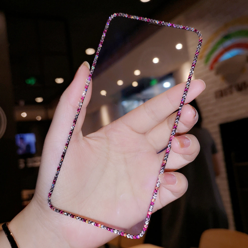 Rhinestone Blue Light Eye Protection Cell Phone Protective Tempered Film