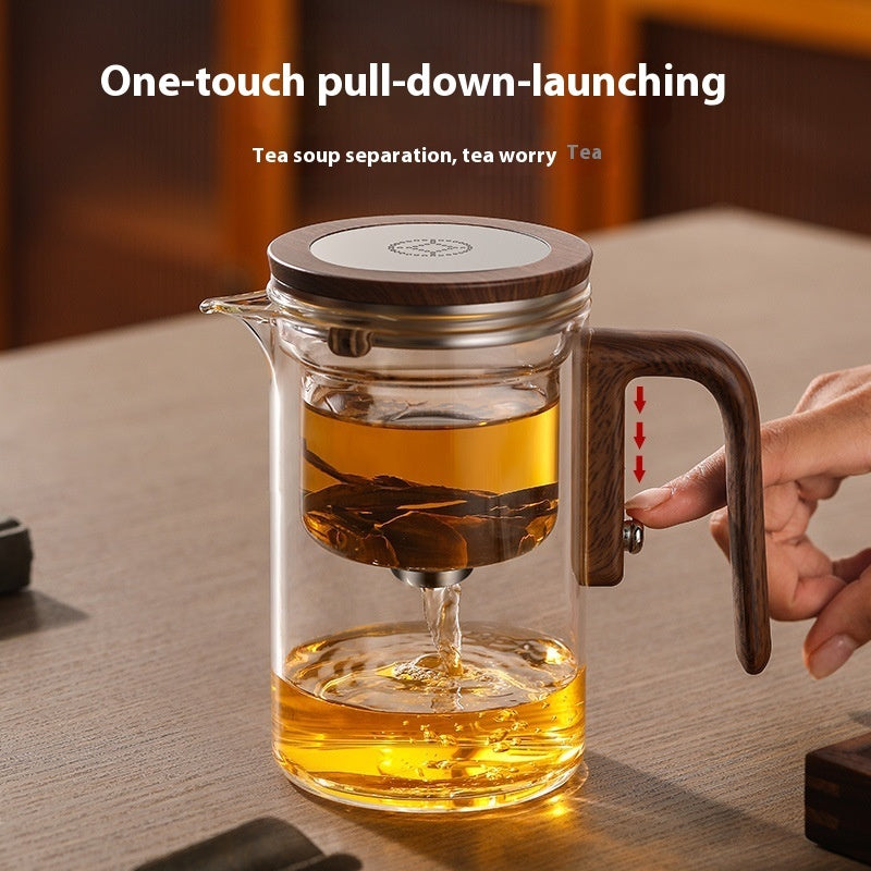 Rodless Teapot Tea And Water Separation Glass Liner Magnetic Suction Elegant Cup 600ml