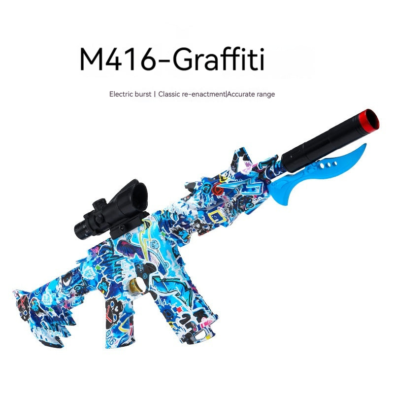 Children's Electric Continuous Hair Soft Bullet Gun Special Crystal Cool Appearance Toy