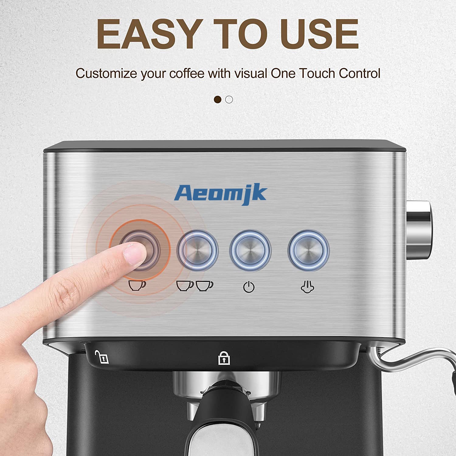 Italian Semi-automatic Concentrated High Pressure Extraction Frothed Milk Coffee Machine
