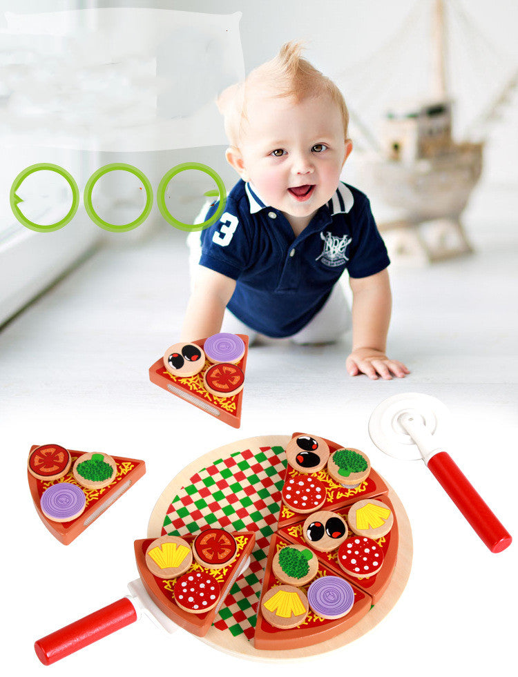 Wooden Simulation Play House Mushroom Pizza Toy