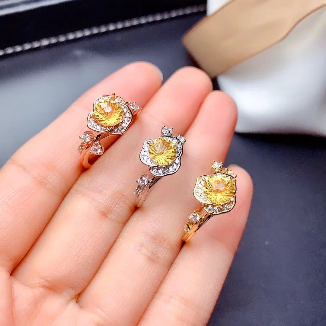 Firework Citrine Ring