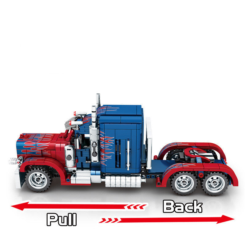 Technology Series Mechanical Truck Particle Assembly Building Blocks Boy Toy