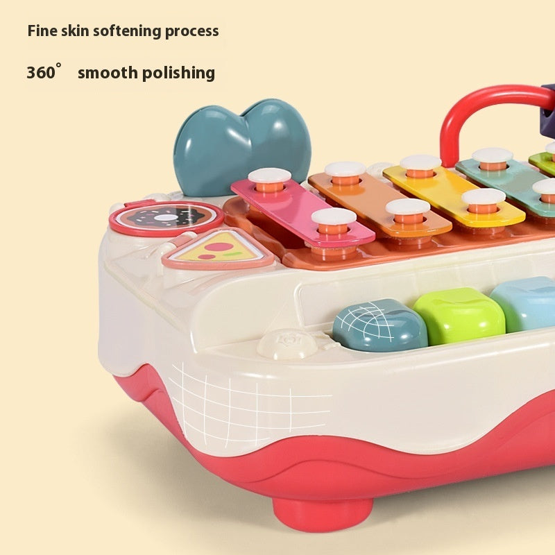 Educational Eight-tone Toy Piano Baby Two-in-one Xylophone Musical Instrument 8-month-old Infant Children's Toys
