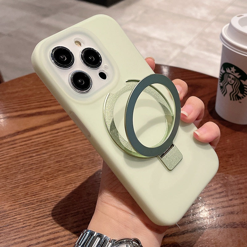 Coque en silicone avec support magnétique pour téléphone