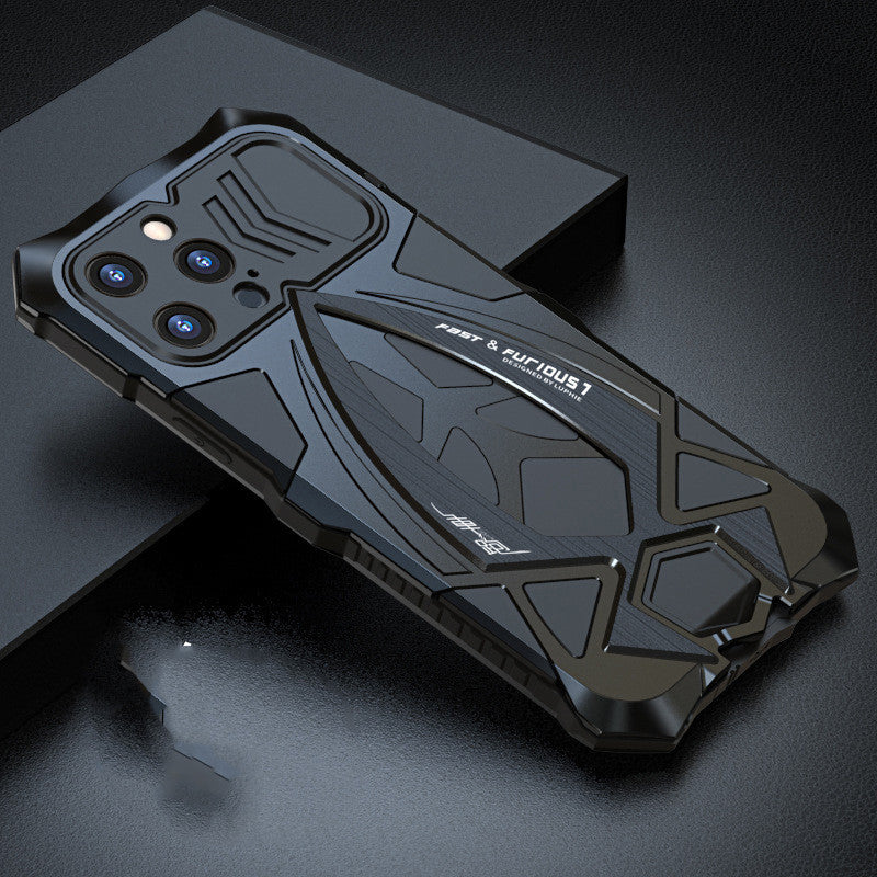 Metal Shell Three-proof Mobile Phone Case Strong Anti-fall Protective Shell Silica Gel