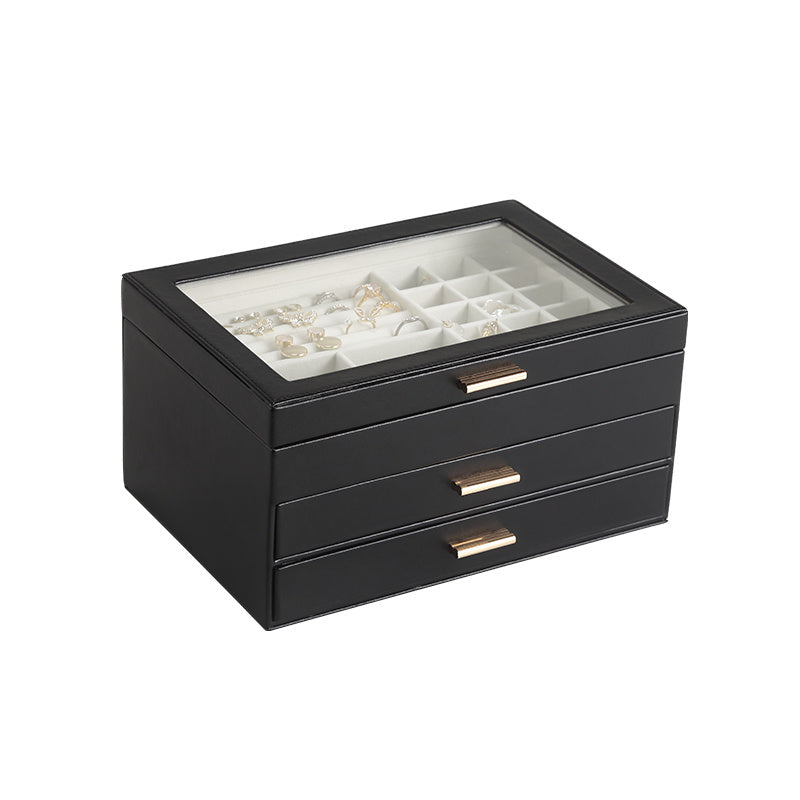 Multilayer Drawer Type Jewelry Transparent Storage Box