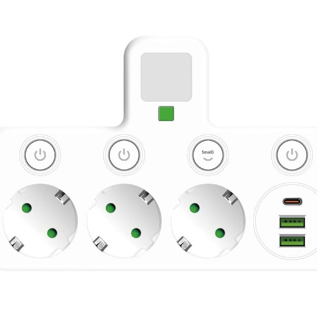 A Power Strip Extension Cord That Meets German Standards Is EU-certified And Features USB Fast Charging And A Built-in Switch