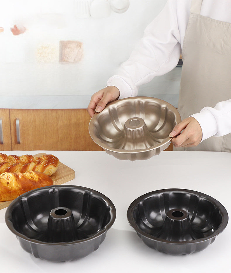 Non-stick Cake Pan Heavy Duty Carbon Steel Fluted Tube Round Cake Baking Pan Pound Cake Pan Buntz Cake Pan Tube Bakeware Cake Mold Baking Mold For Jello Gelatin Chocoflan Flan