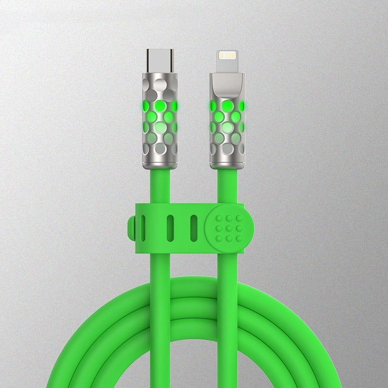 Full Power Fast Charging Liquid Silicone Luminescent Data Cable