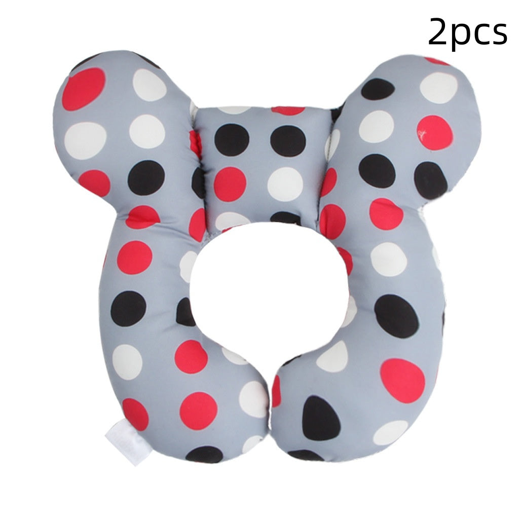 Oreiller pour bébé, lit de bébé, siège de sécurité en U, protège-nuque, oreiller de poussette fixe stéréotypé