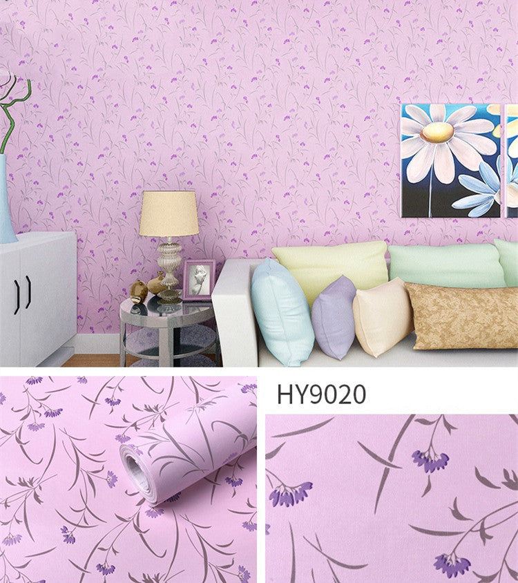 Large Flower Wallpaper Mixed With Family Style
