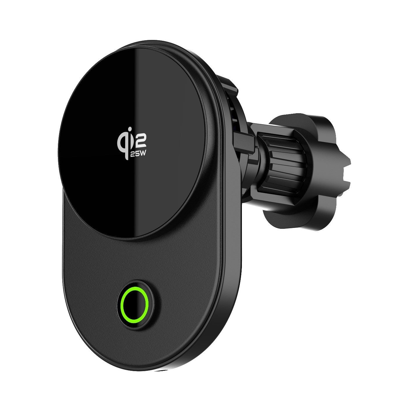 25W Cold-Black Third-Generation Qi 22 Electronic Semiconductor Magnetic Wireless Car Charger