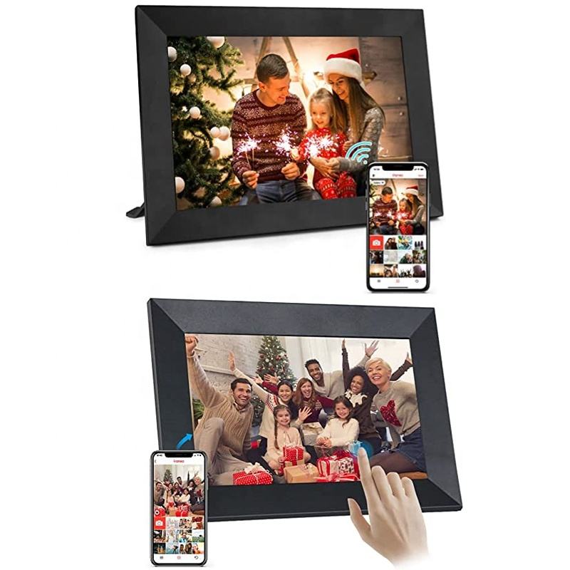 Cadre photo numérique WiFi intelligent à écran tactile avec orientation rotative - Cadre photo numérique intelligent WiFi