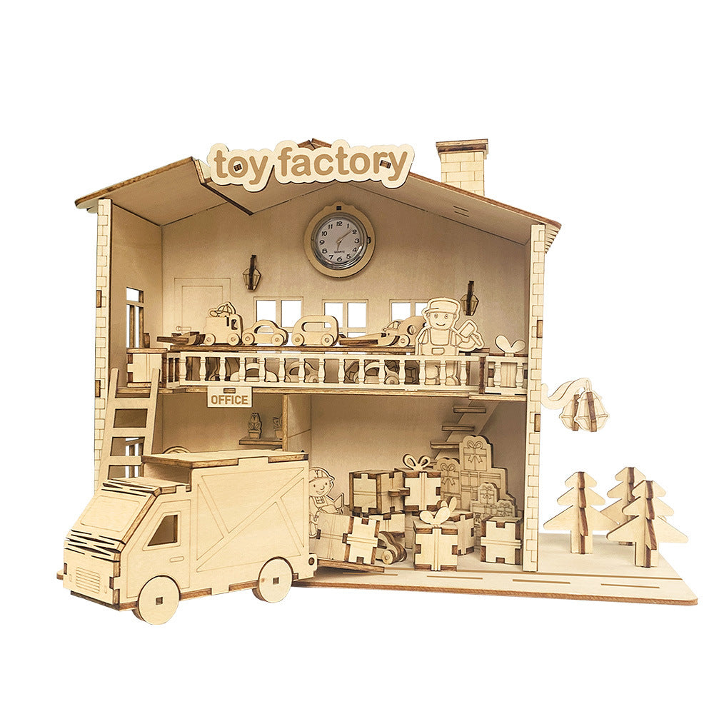 Diy Toy Model Wooden Three Dimensional Puzzle