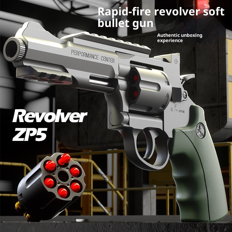 Revolver Soft Bullet Gun ZP5 Pistol Mechanical Boy Toy