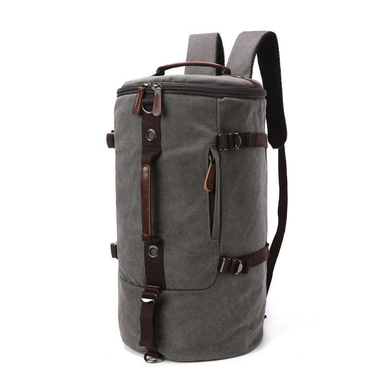 Large-capacity Cylindrical Bag Shoulder Portable Three-purpose Bag Men's Bag Travel Portable