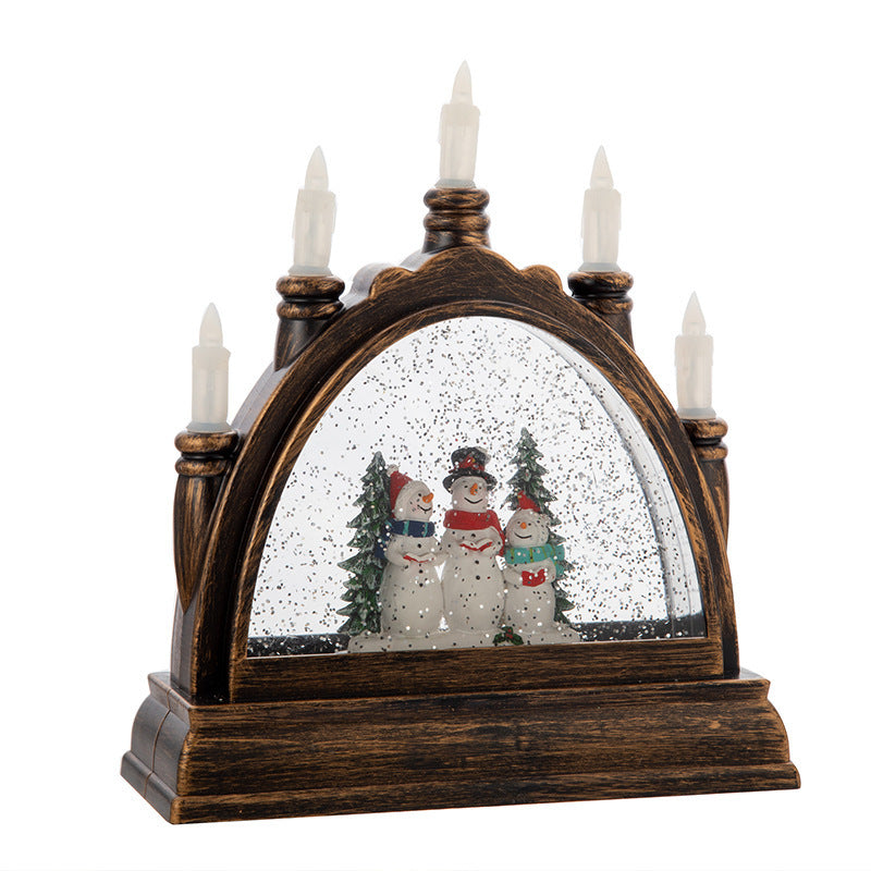 2024 Crystal Candle Lamp Christmas Portable Lantern Bar Desktop Decoration