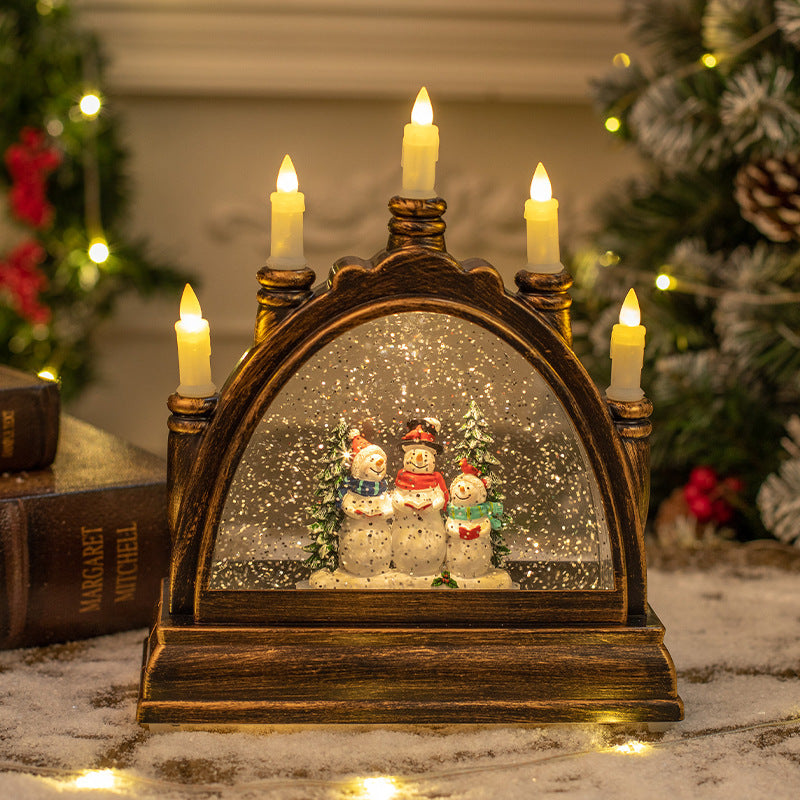 2024 Crystal Candle Lamp Christmas Portable Lantern Bar Desktop Decoration