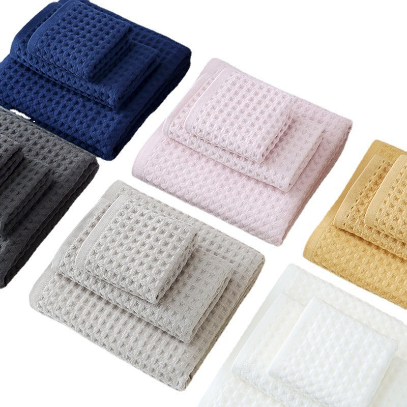Waffle Class A Pure Cotton Bath Towel Household