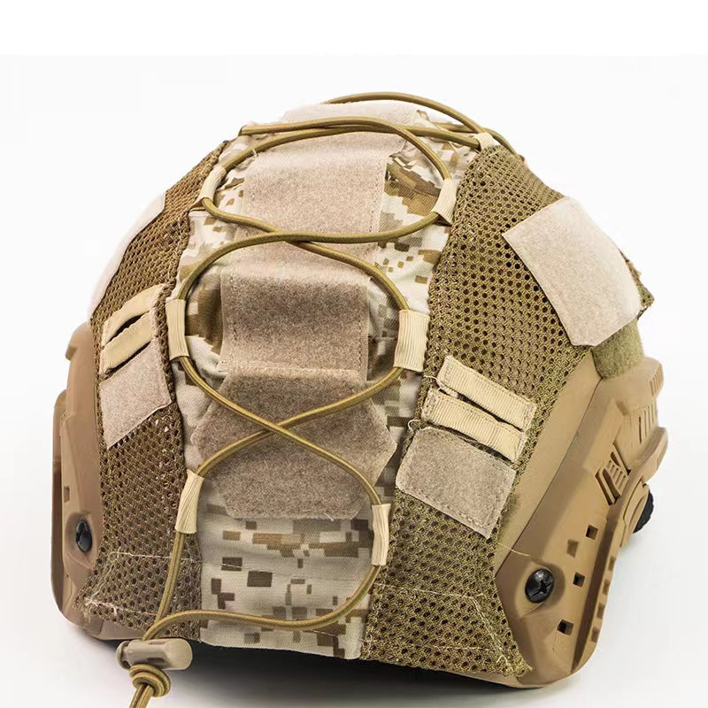 Camouflage Helmet Cover With Elastic Cord Tactical Camouflage Helmet Cover