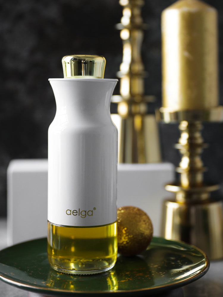 Glass Oil Bottle Stainless Steel Color Kitchen Seasoning Bottle