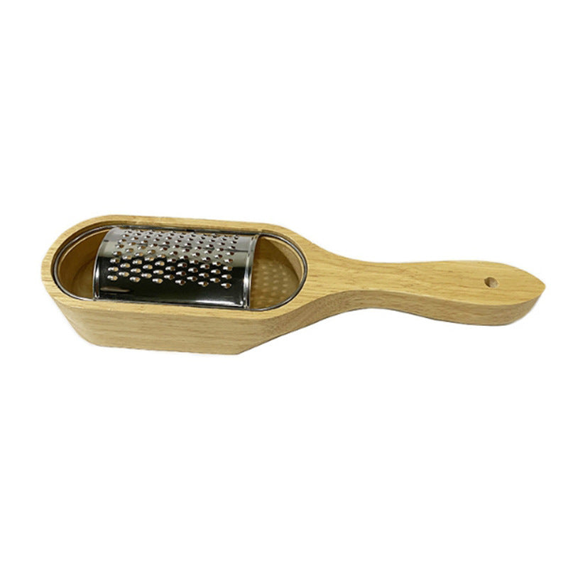Multifunctional Rubber Wood Cheese Grating Cheese Grater