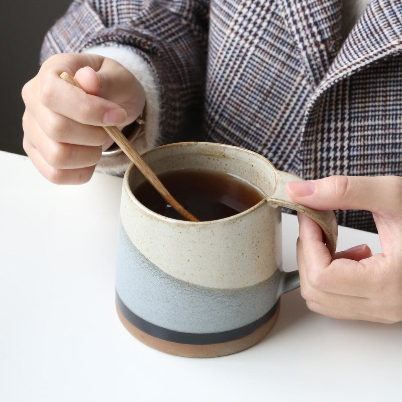 Retro Stoneware Hanging Ear Coffee Cup Household