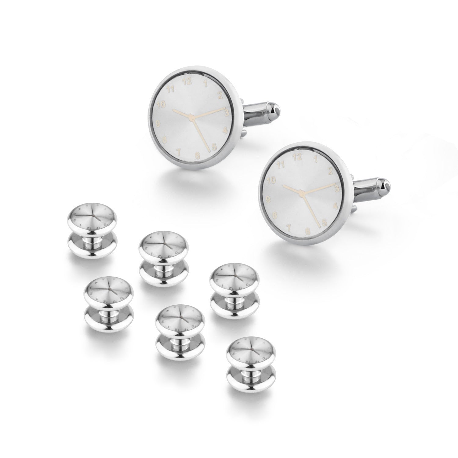 Boutons de manchette homme chemise française ronde goutte coque boutons de manchette combo 8 pièces