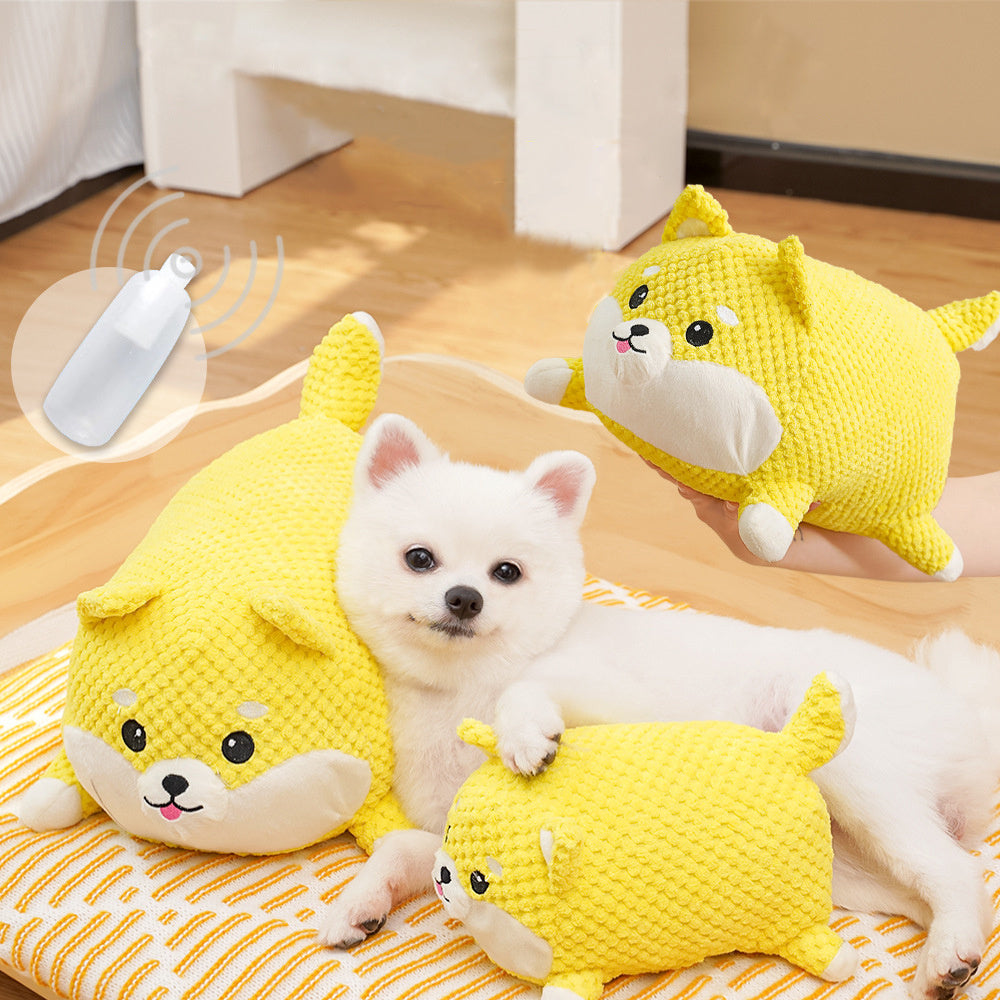 Stuffed Animals Dog Calming Toy Pet Plush Toy Puppy Teeth Cleaning Chew Squeaky Pillow Toy Bite Resistant Vocalization Dog Toy