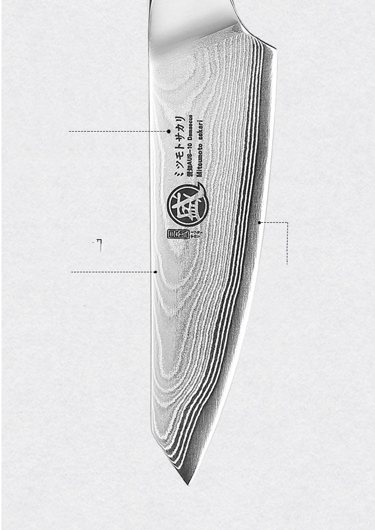Three Slicing Fruit Knives Damascus Steel Peel