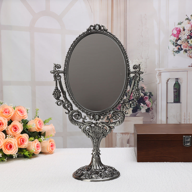 European Style Retro Makeup Mirror Dressing Mirror Pastoral Metal