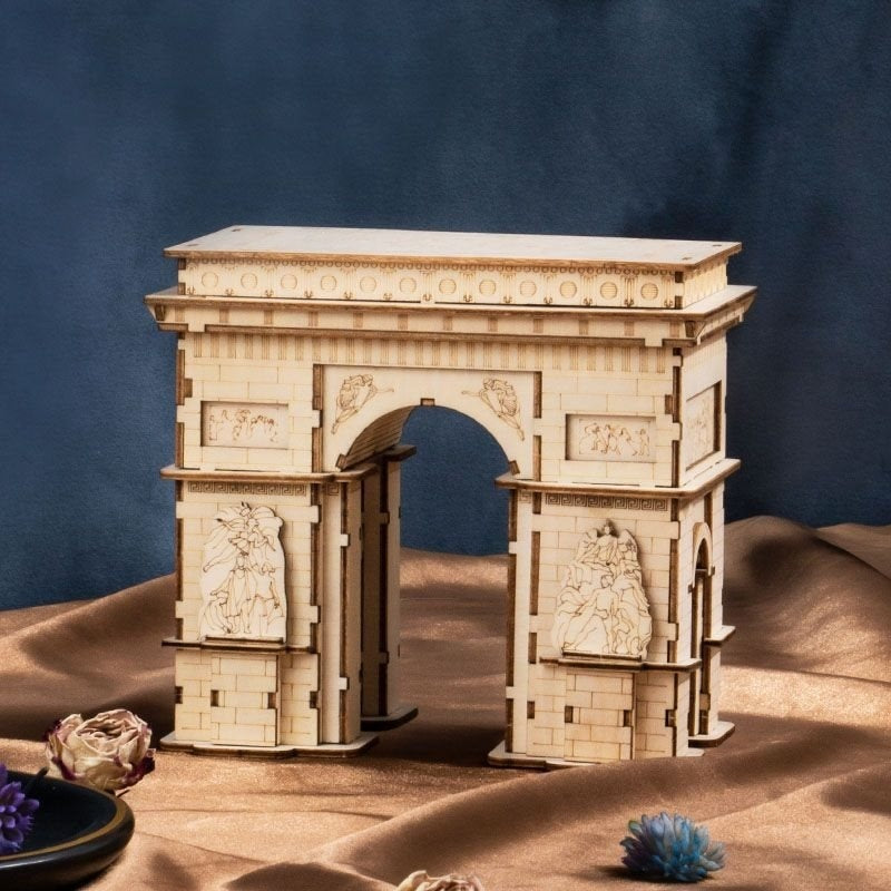 Wooden Assembled Decompression Toy Three-dimensional Model Ornaments