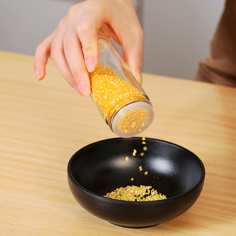 Kitchen Supplies Stainless Steel Glass Seasoning Jar