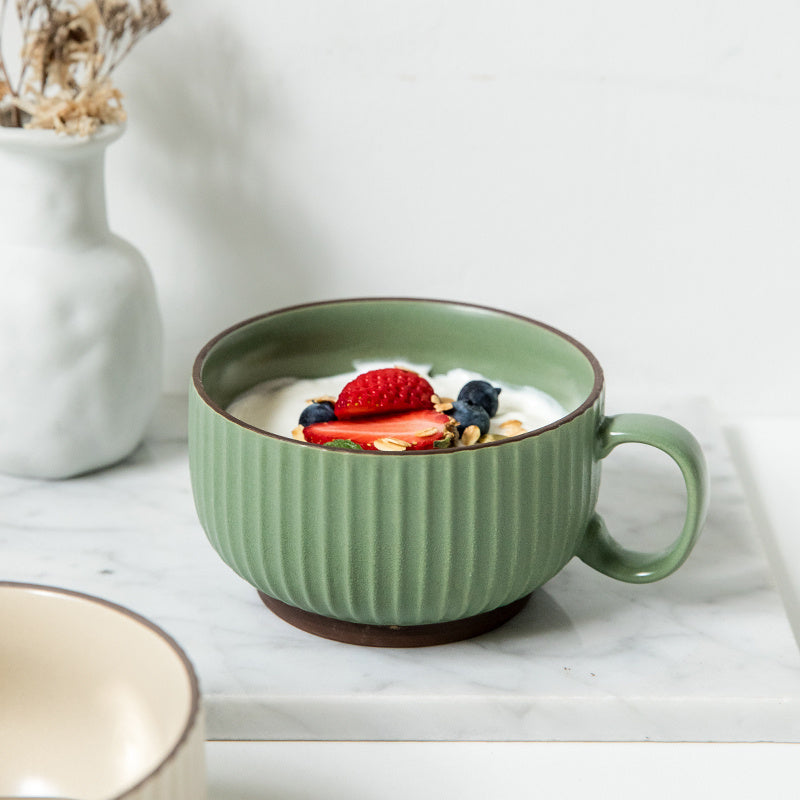 Nordic Vertical Stripe Ins Ceramic Coffee Cup