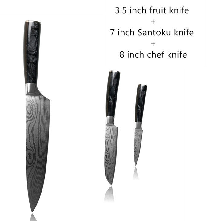 Stainless Steel Fish-killing Knife With Black Resin Handle