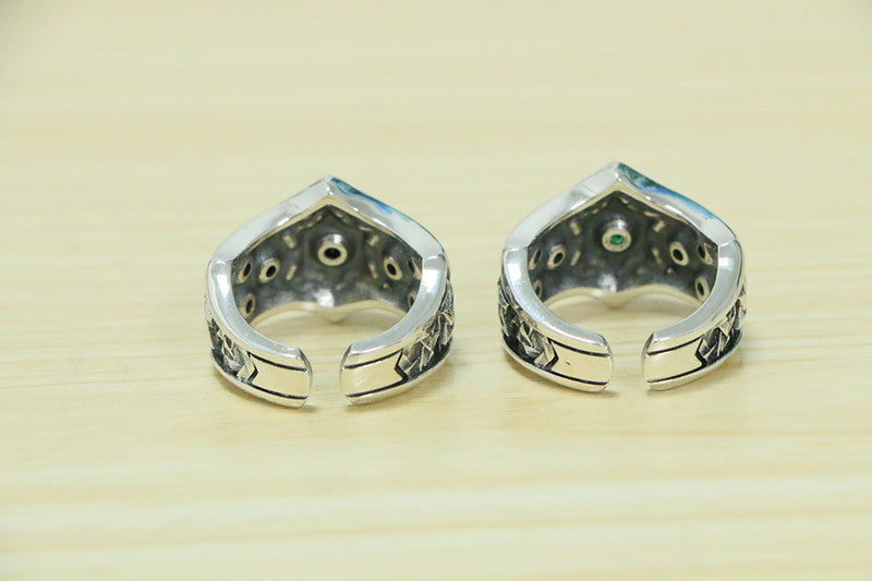 Personalized Six Pointed Star Inlaid Ring
