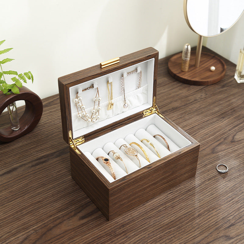 Wooden Jewelry Box High-grade Storage Jade Bracelets