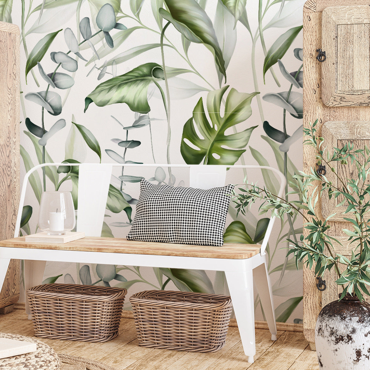 Plant Flower Pattern Pvc Wallpaper Self-adhesive Wallpaper