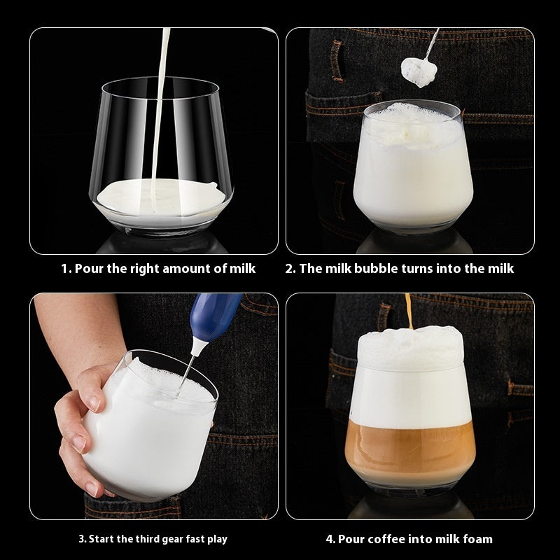Electric Milk Frother Handheld Egg Beater