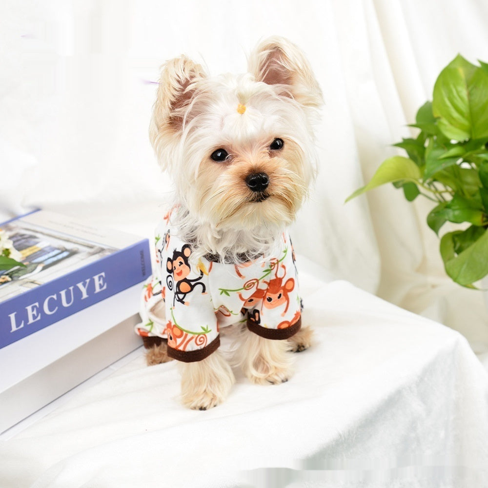 Four-legged Pet Clothing Cute Printed Pet Clothes