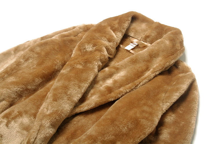 Men's And Women's Mink Fleece Home Night Gown Bathrobes