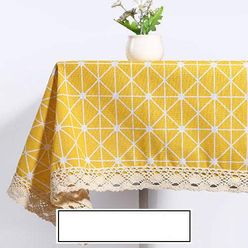 Cotton And Linen Tablecloth Fabric Student Desk