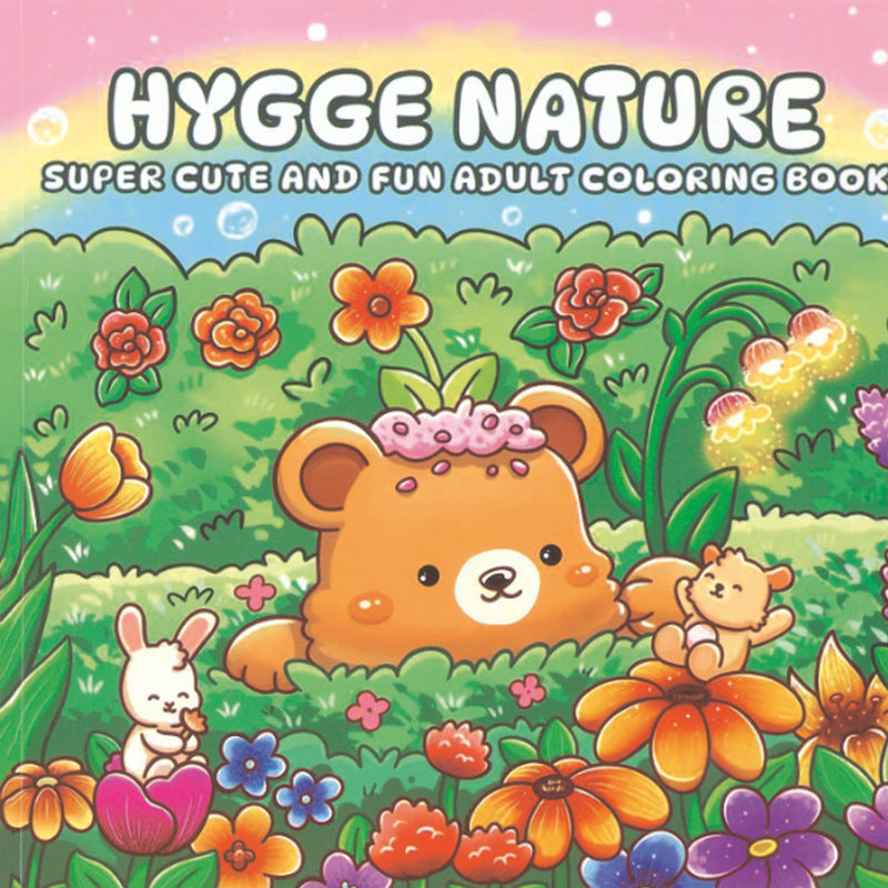 Coloring Book For Adults And Teens Cute Animal Characters Book Easy-to-start Coloring Book