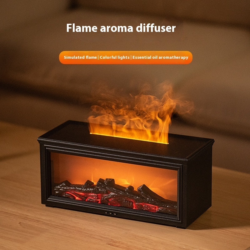 Diffuseur d'arôme de flamme de cheminée 3D de simulation de bureau domestique